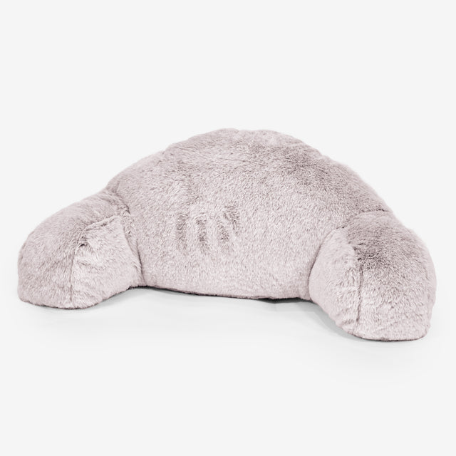 Almohada de Lectura para Niños de Alto Soporte - Piel de Conejo Sintética Rosa Empolvado 01
