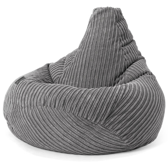 Silla De Juego Puf - Pana Clásica Pizarra Gris 02