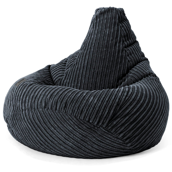 Silla De Juego Puf - Pana Clásica Negro 01