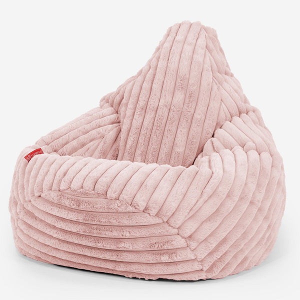 Silla De Juego Puf - Pana de Felpa Ultra Rosa Empolvado 01