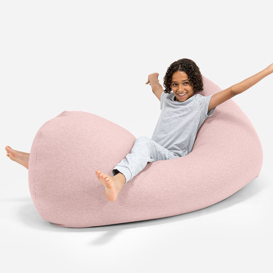 Puf Grande XL - Algodón Elástico Bebé Rosa 05