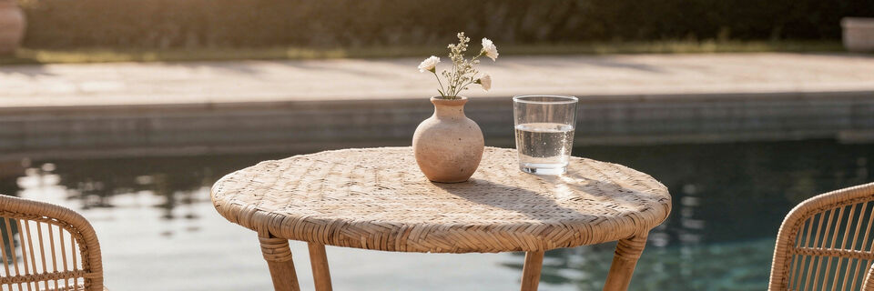 tafel in de zon