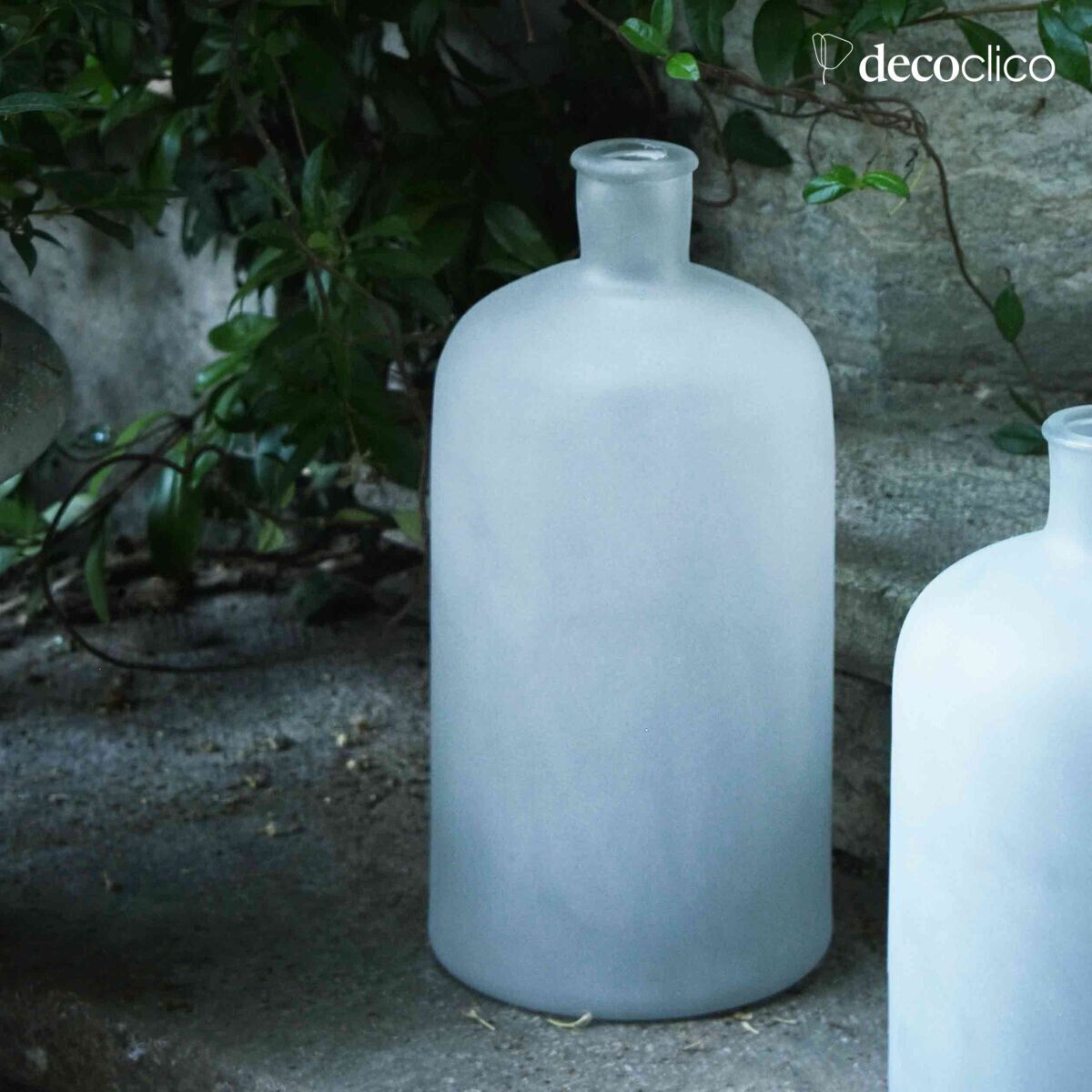 Bonbonne en verre dépoli forme bouteille 39 x 18 cm Soline