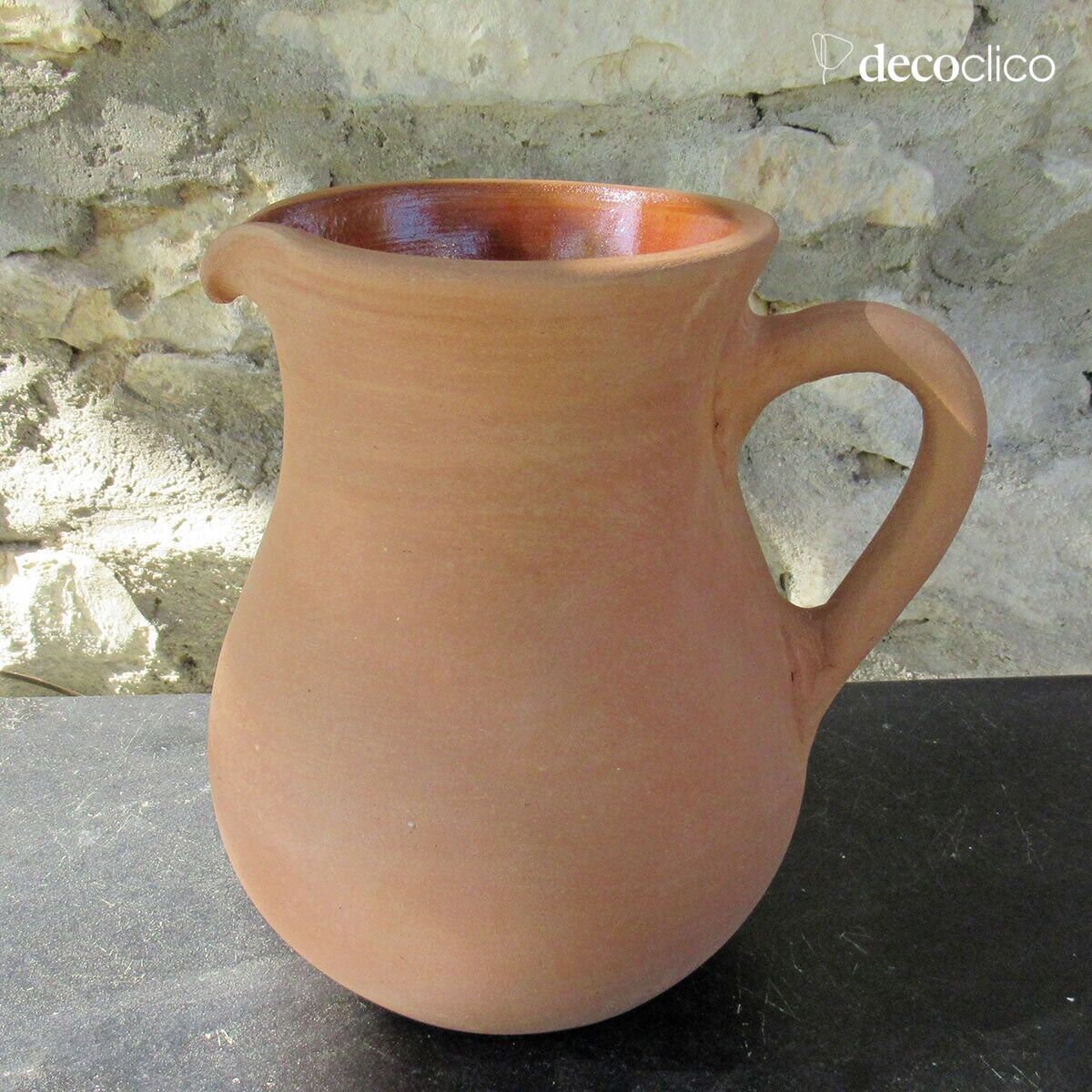 Carafe à anse en terre cuite fait main Petra
