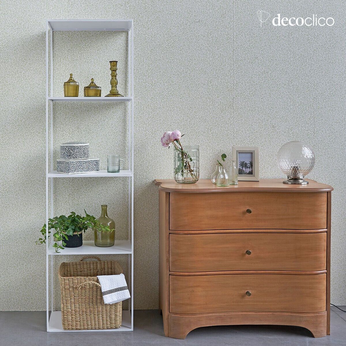 Etagère colonne en métal finition blanc mat 180 cm Douglas