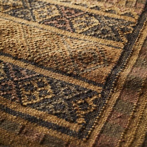 Tapis rectangulaire en coton recyclé kilim imprimé multicolore Madam Stoltz – 140 x 200 cm | Decoclico