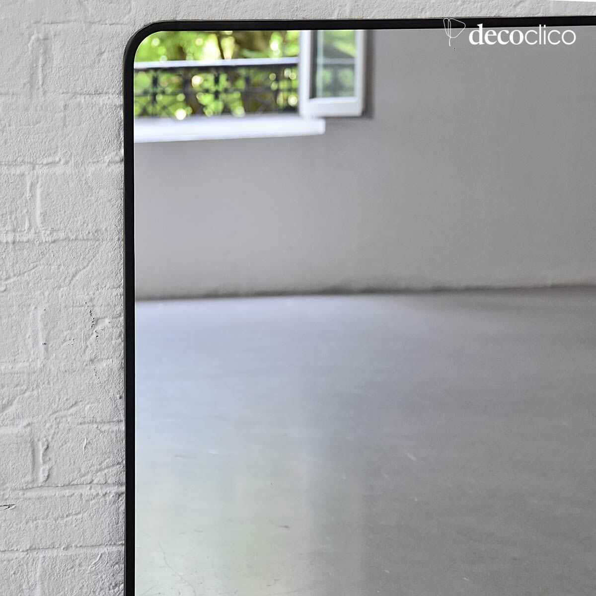 Miroir rectangulaire en métal noir 85 x 75 cm Uptown