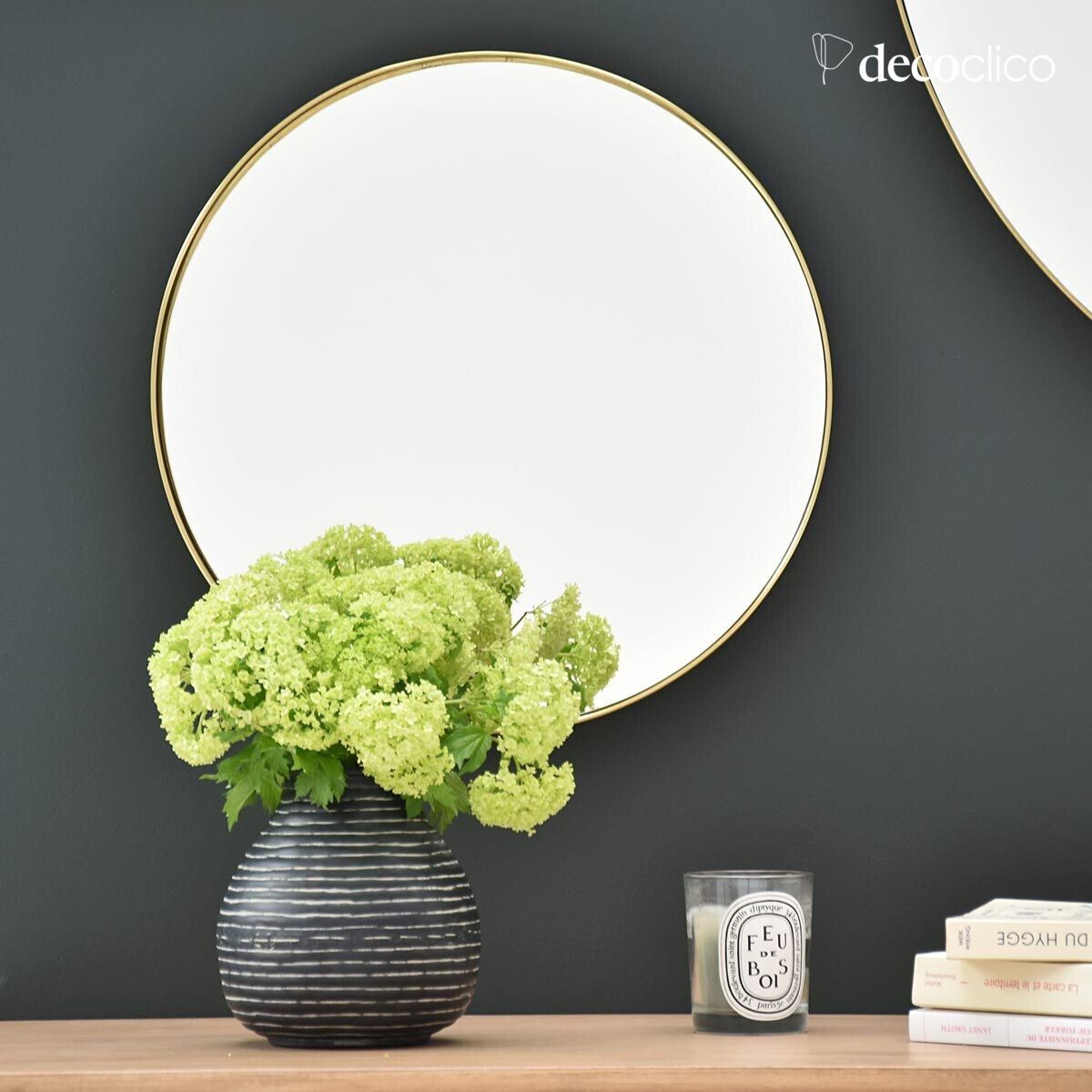 Miroir rond en laiton 40 cm Murat