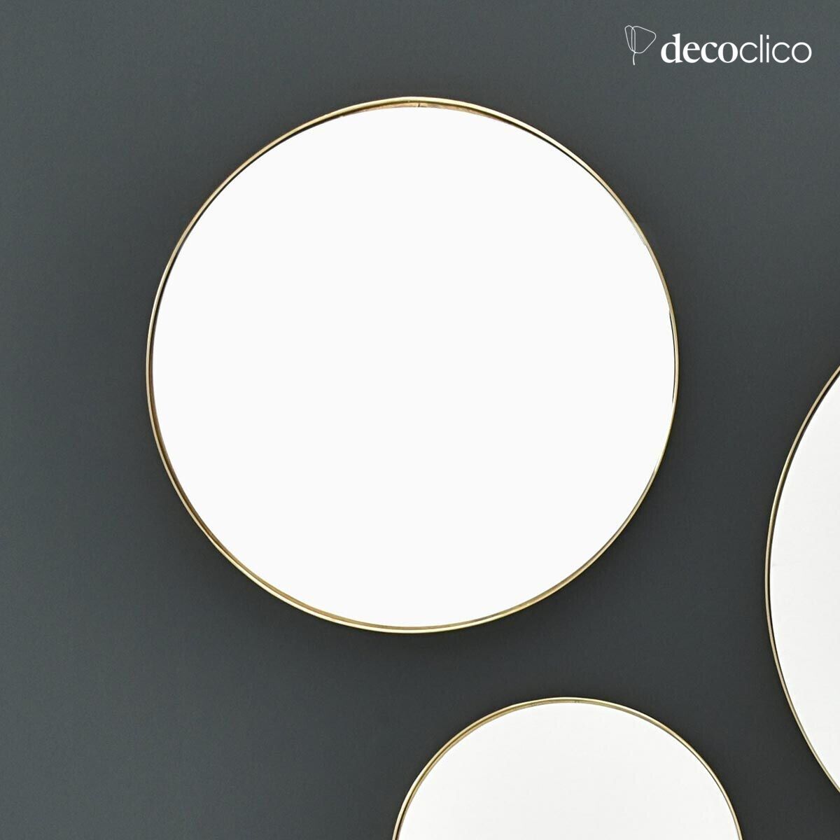 Miroir rond en laiton 60 cm Murat