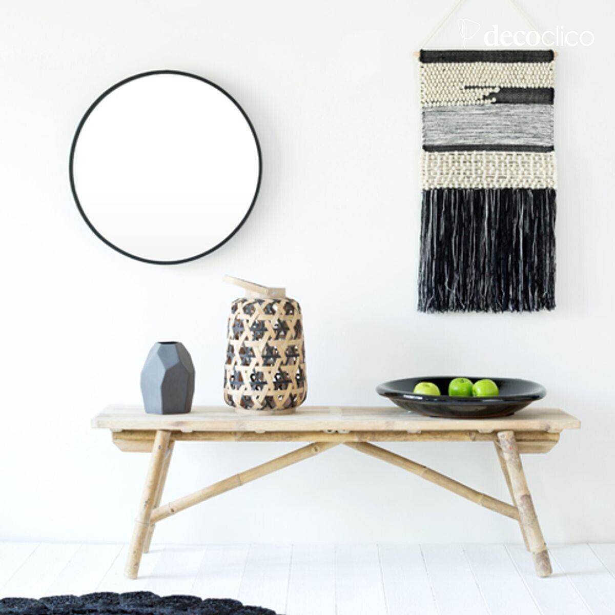 Miroir rond en métal noir 60 cm Soho