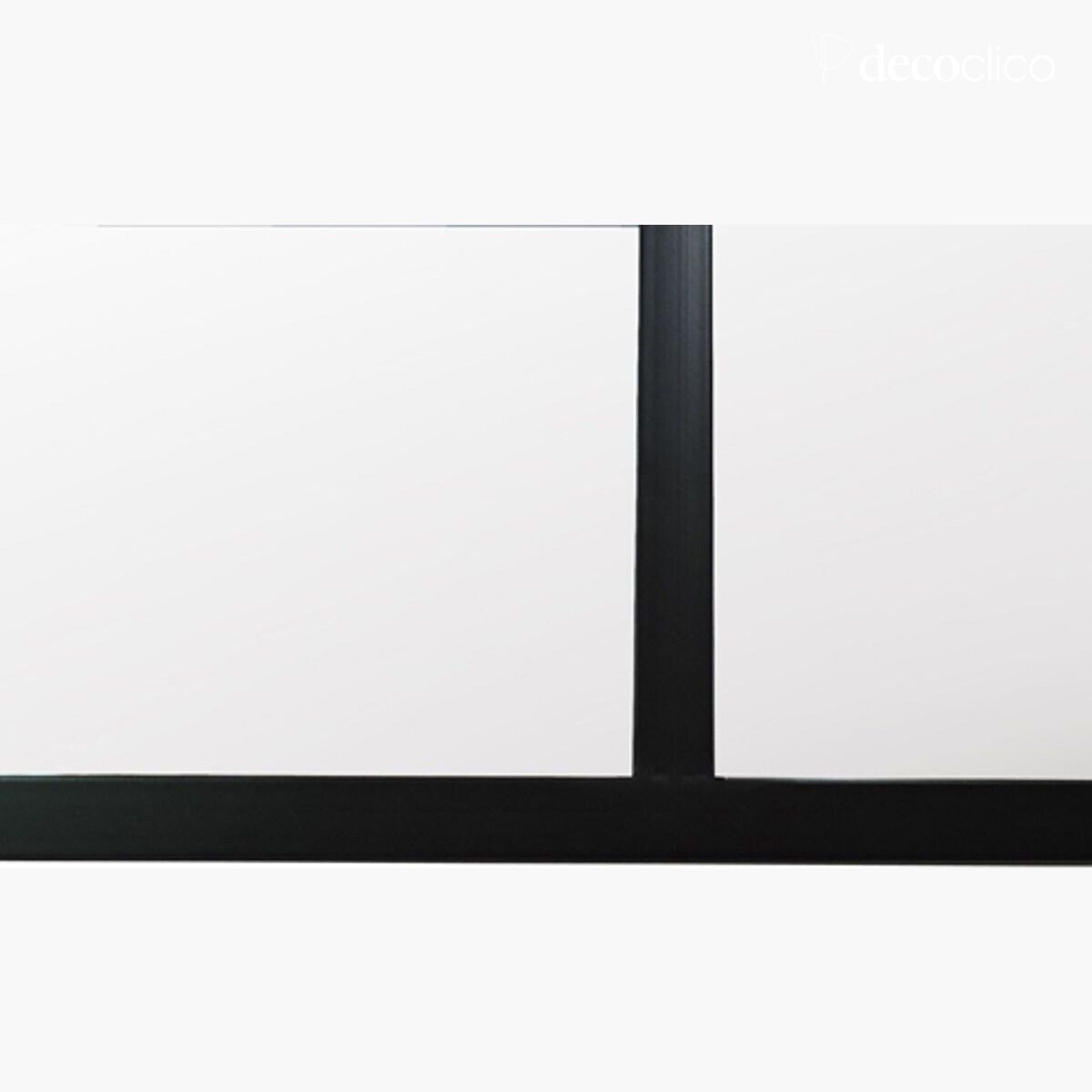 Miroir verrière atelier rectangulaire en métal noir 90 x 60 cm Bricklane