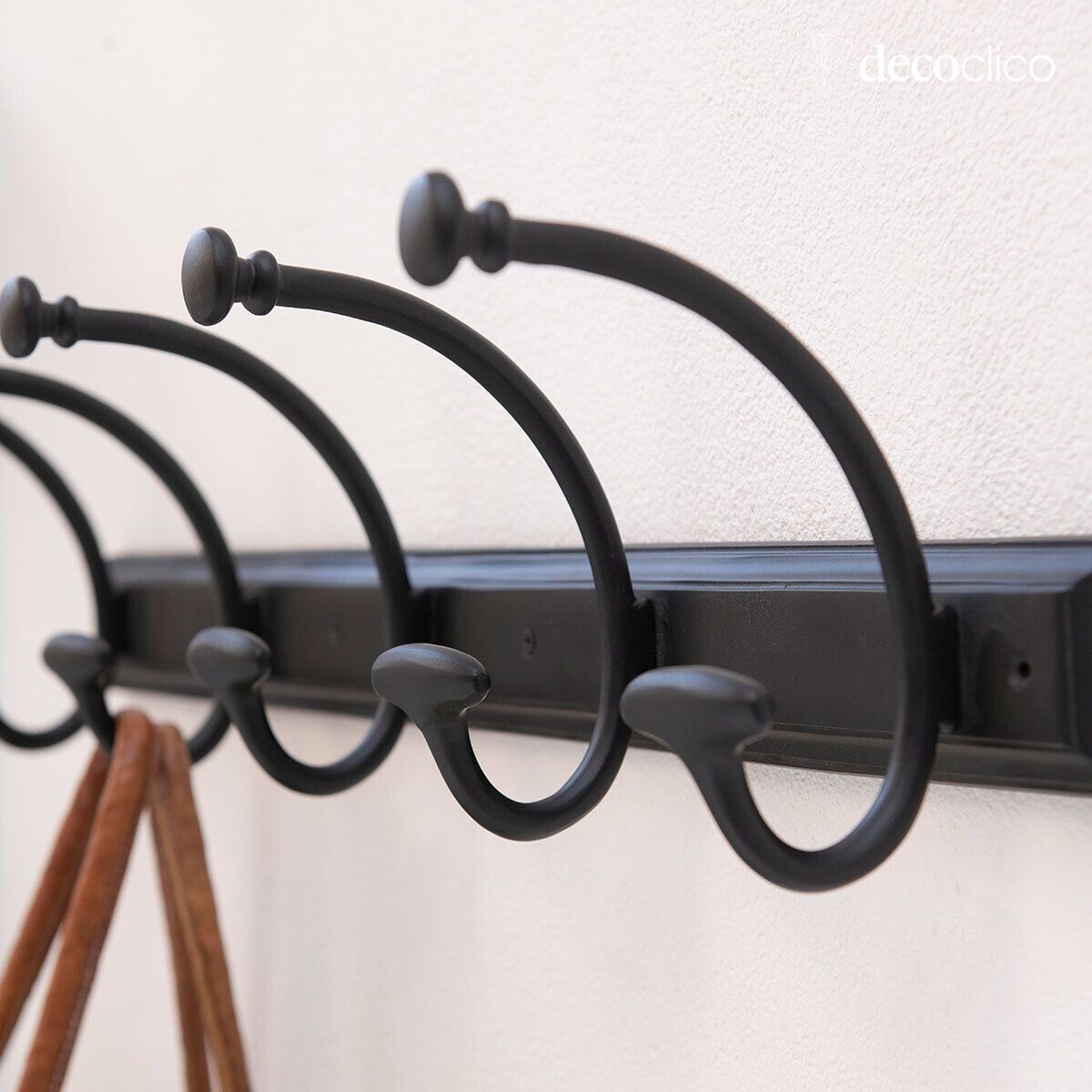 Porte manteau en métal noir mat RETRO