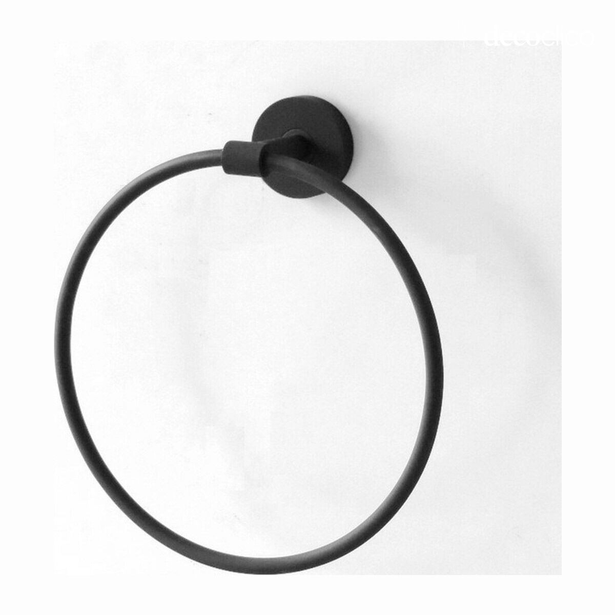 Porte serviette rond en laiton noir mat Passage Vernet