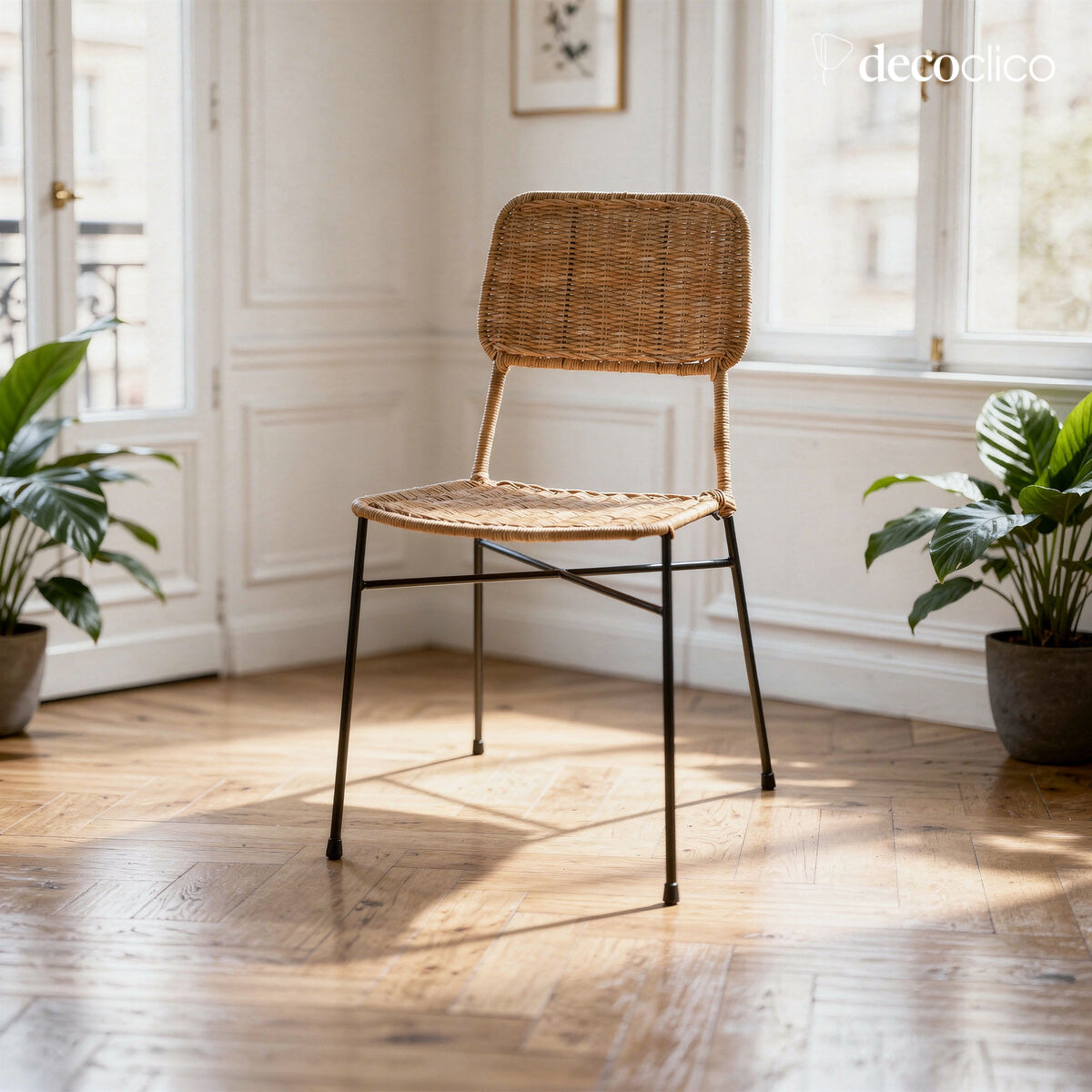 Set de 2 chaises en rotin tressé Aout