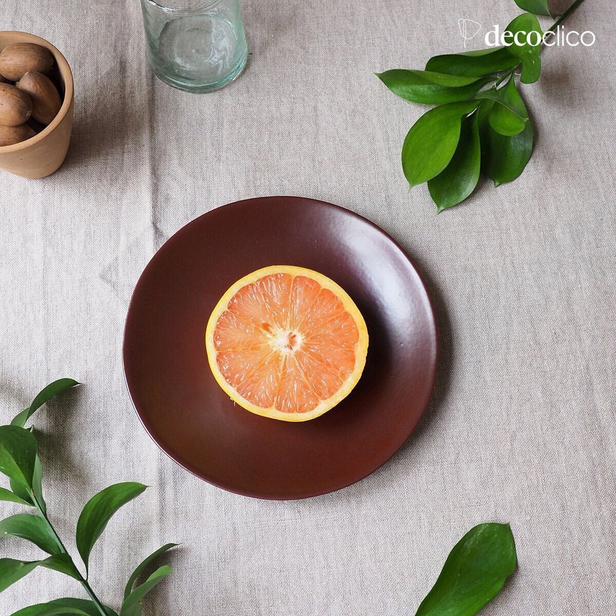 Set de 4 assiettes à dessert en céramique terracotta  Fjord