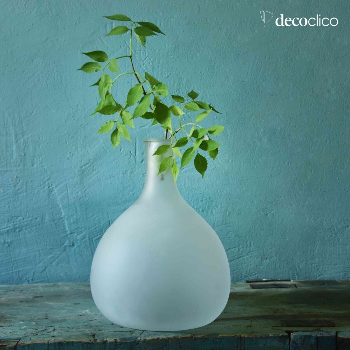 Vase bonbonne en verre dépoli 23 x 17 cm Swann