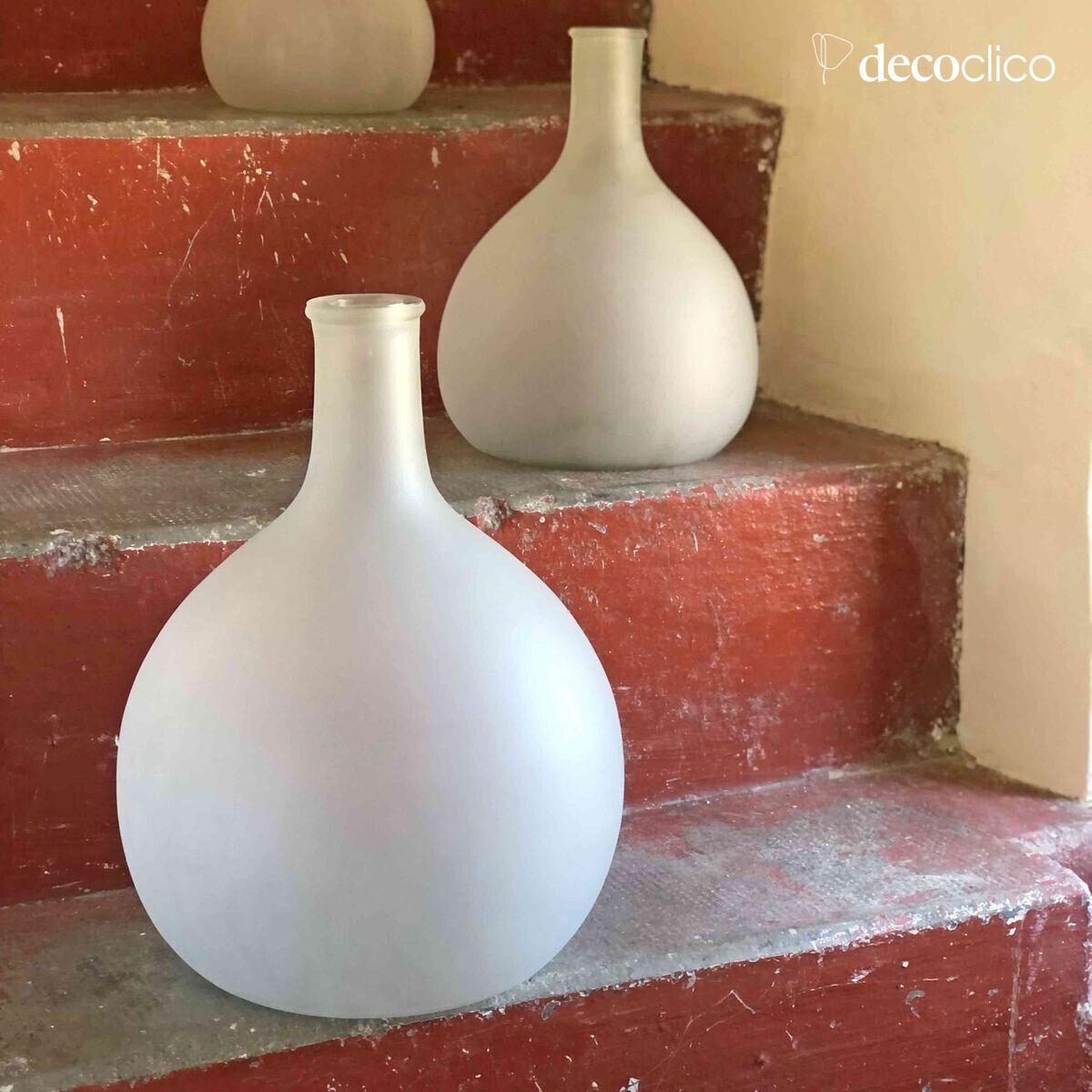 Vase bonbonne en verre dépoli 38 x 30 cm Swann