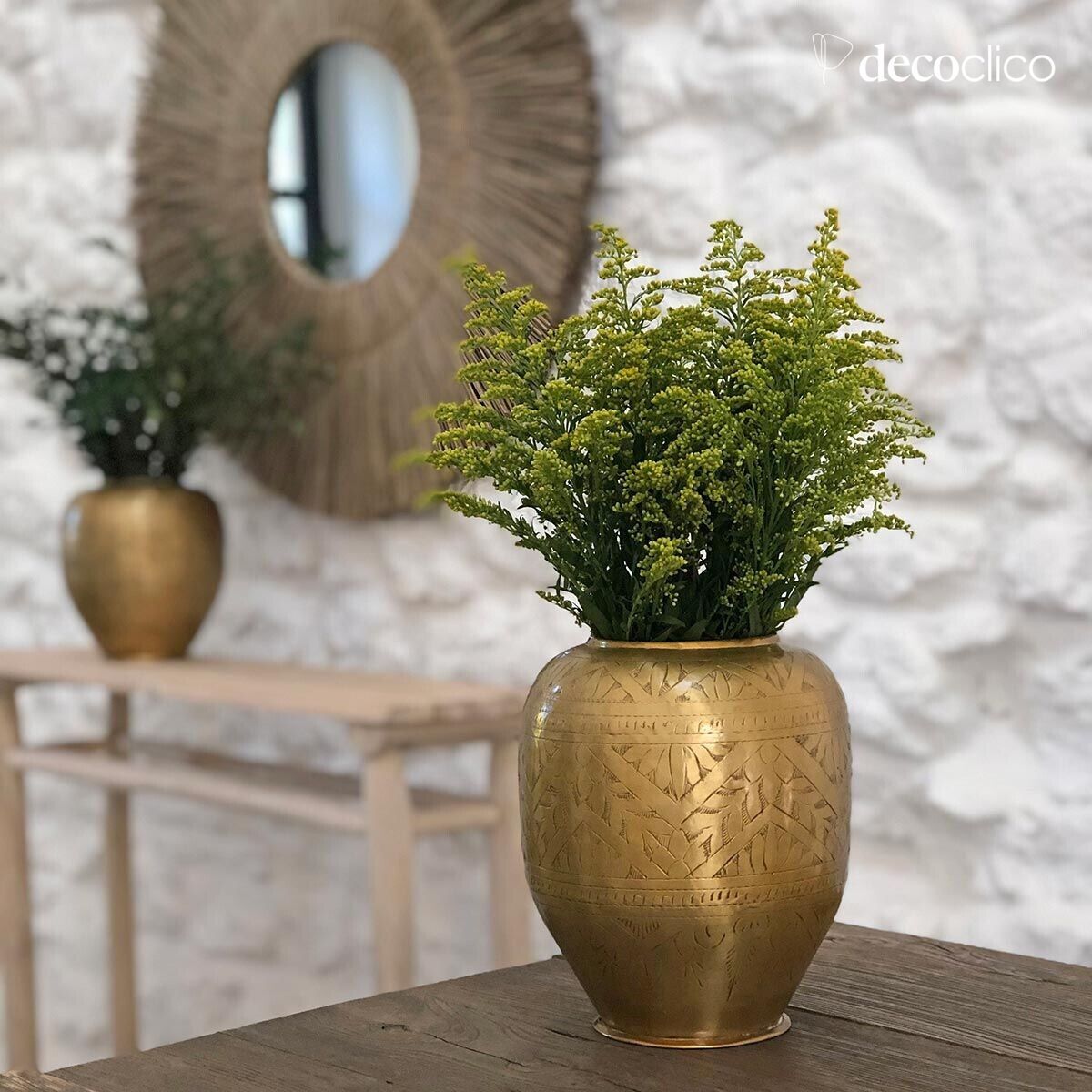 Vase en aluminium doré H21 cm Jaya
